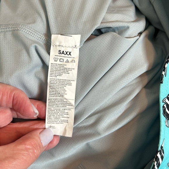 Saxx BETAWAVE 19” 2N1 DropTemp Cooling Liner Ballpark Pouch Swim Trunks NWT - Picture 10 of 10